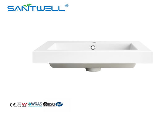 SWM603 Customized Various Size Acceptable Artificial Stone Basins Matt White Rectangle Shape Washing Hand SInks