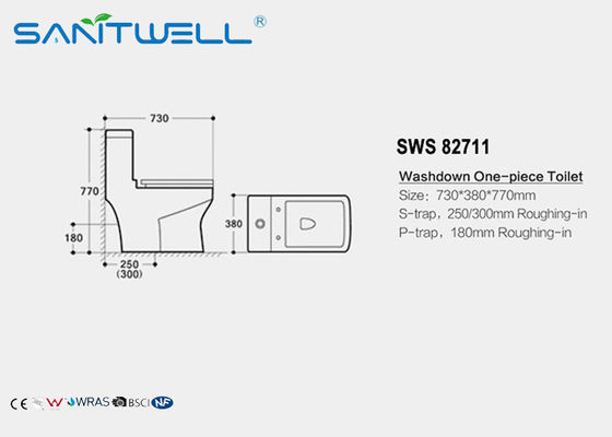 Modern floor mounted Washdown Toilet bathroom ceramic s trap wc