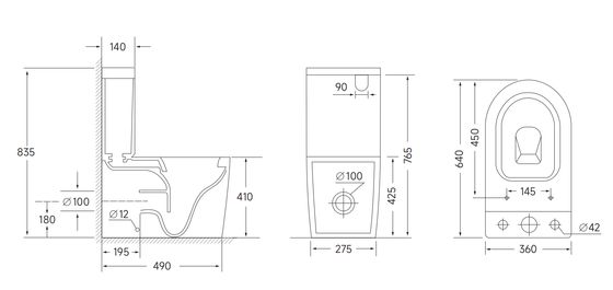 European Ceramic Close Coupled Two Piece Toilet Manufacture Rimless Washing Down Flushing Toilet
