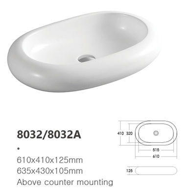 Hot Sale Hotel Wash Basin Bathroom Sanitary Ware Ceramic Art Bowl Oval Counter Top Bathroom Sink