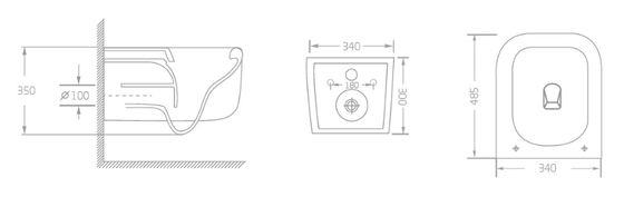 Wholesale Square Shape Washdown Tornado Flush Porcelain Bathroom Sanitary Ware Wall Hung Floating Toilet Closet