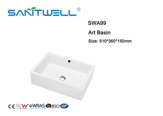 SWA99 European Style Ceramic Art Basin Uniform Glazed For Home Bathroom