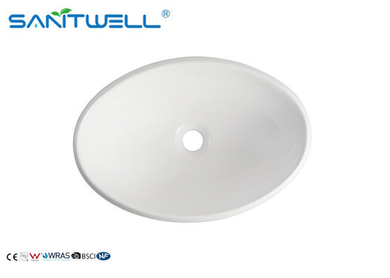 Egg Shaped Ceramic Art Basin Commercial Ceramic Basin Sink Bowl White Color