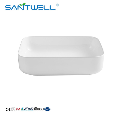 New Model White Chaozhou Above Counter Basin Top Bathroom Sink Wash Ceramic Basin