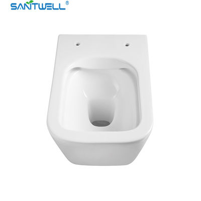 Sanitwell SWJ0525 Bathroom wc white toilet bowl rimless flush