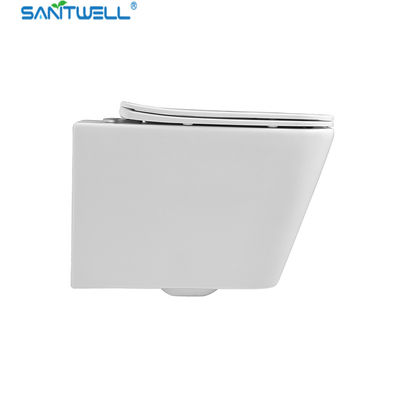 Sanitwell SWJ0525 Bathroom wc white toilet bowl rimless flush