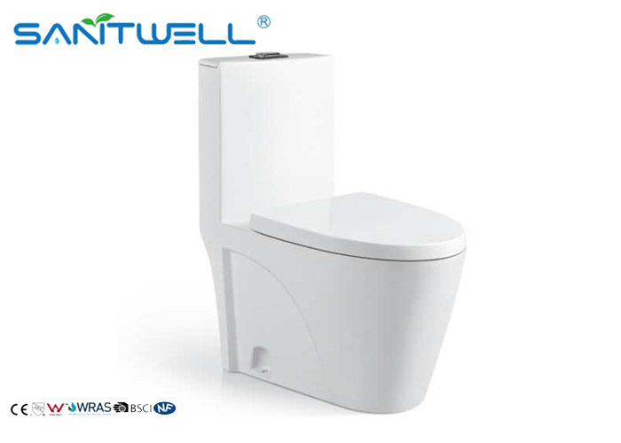 Modern washdown toilet Round high P trap 180mm ,  white one piece ceramic toilet