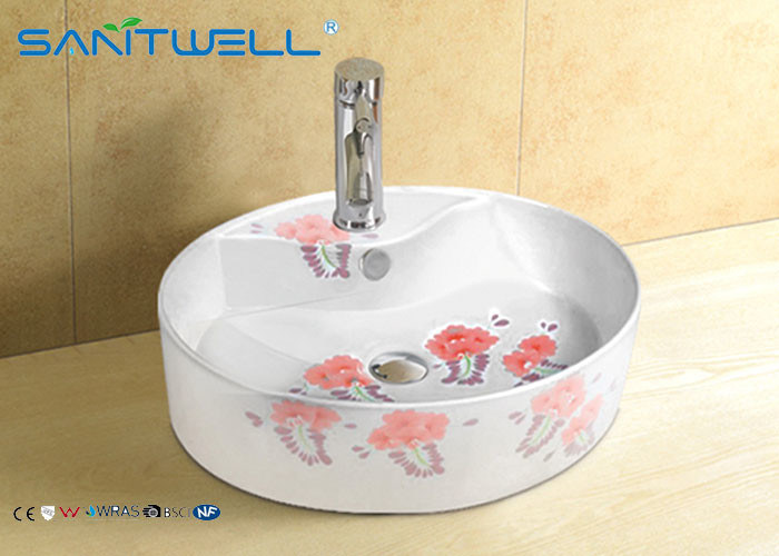 Solid surface counter Ceramic Art Basin mirror cabinet 520*425*135mm