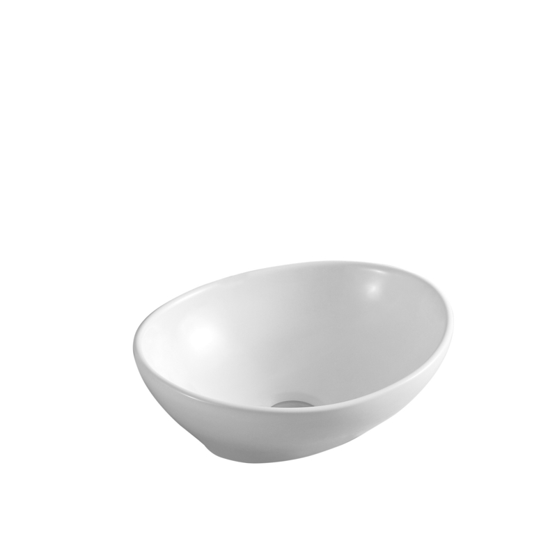 Popular Oval Shape Bathroom Sink Porcelain Table Top Mounted Washing Hands Bowl Sink